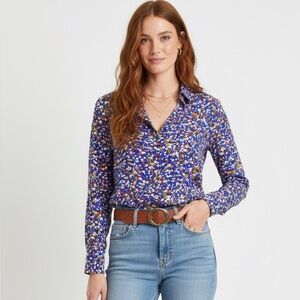 Anthropologie 9 of 52 Conversations Pop Potpourri Colloquial Button Down Shirt